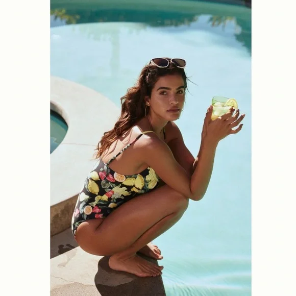 Anthropologie Seafolly Lemons Underwire One-Piece Swimsuit